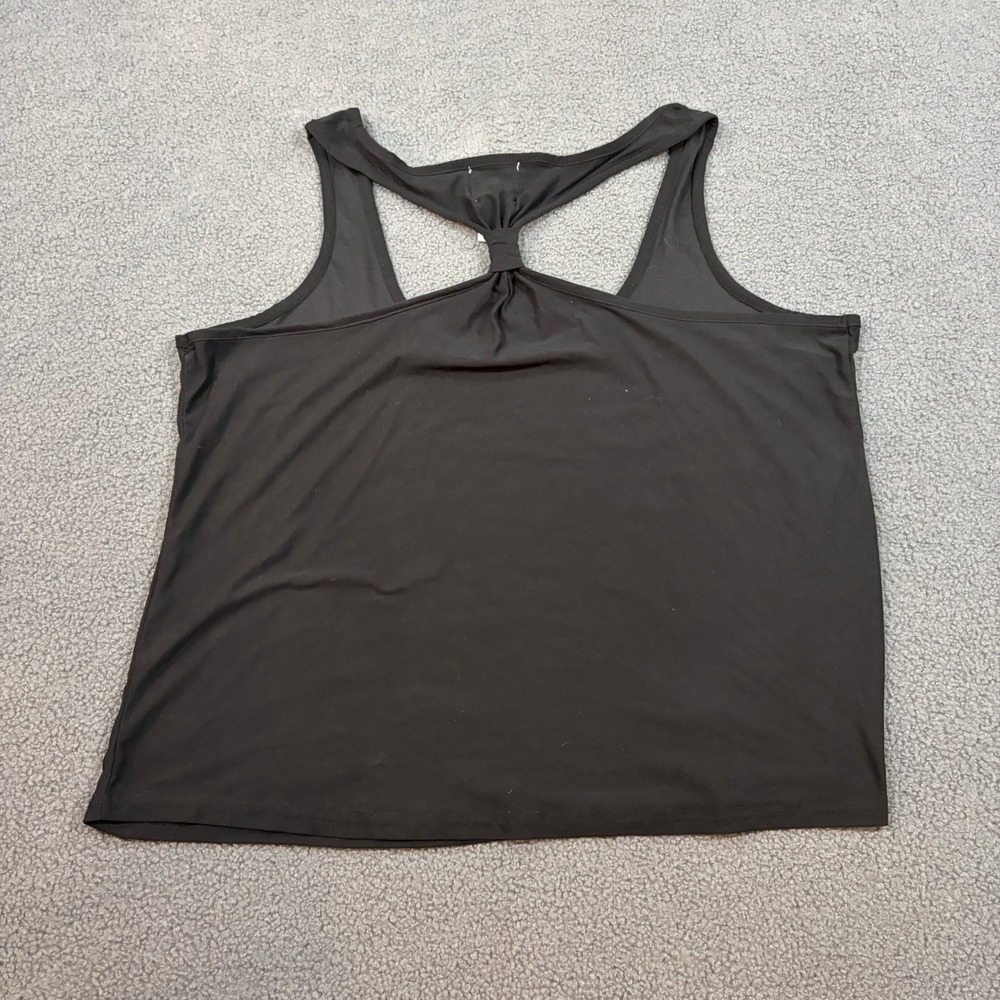 Mentally Exhausted Tank Top Womens 2X Black Blessed Beyond Belief Sequin T-Back - Picture 5 of 7